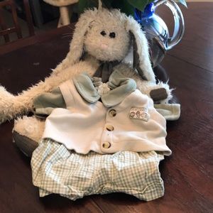 Newborn little plaid green onsie!